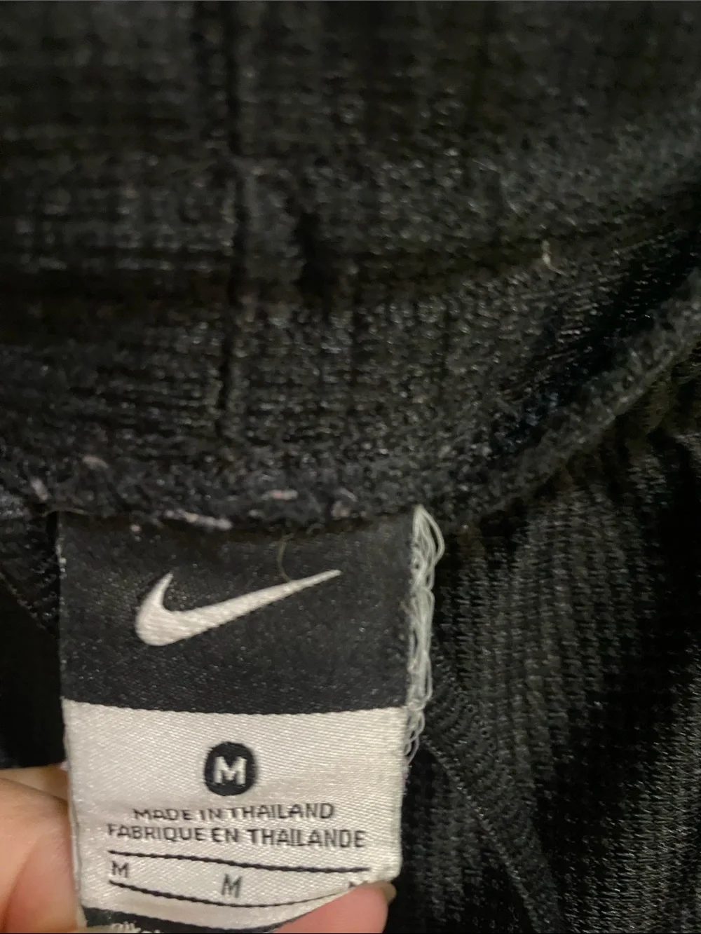 Nike Men’s Black Athletic Shorts with White Swoosh